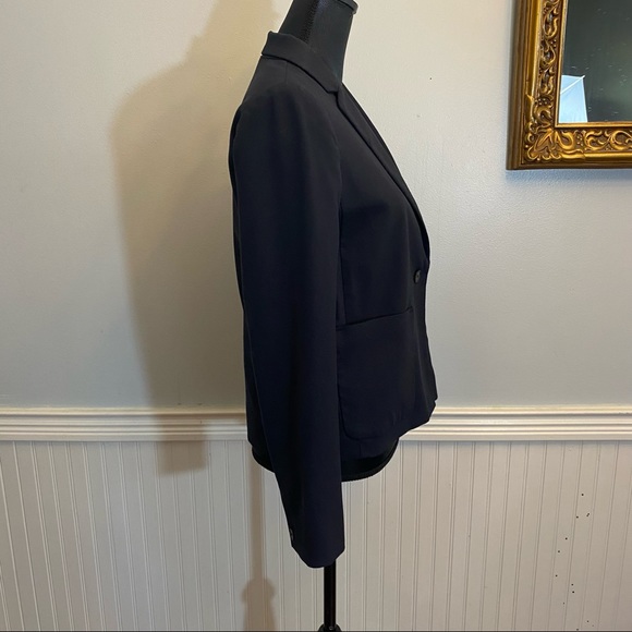 GAP Womens Blazer Size 6 Navy Blue One Button Closure - Picture 3 of 9